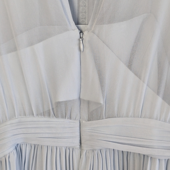 Self-Portrait • Pale Blue Chiffon Mini Dress - Picture 7 of 12